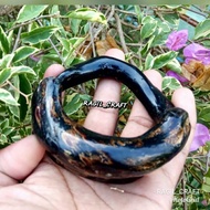 Unik GELANG AKAR BAHAR HITAM LENTUR SUPER JUMBO ORIGINAL Murah