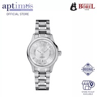 [Aptimos] Ernest Borel Braque LS7350-2522A Silver Dial Women Automatic Bracelet Watch