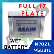 [95D31L,N70ZL]ASAHI WET BATTERY CAR BATTERY BATERI KERETA,Toyota Hilux D-Max Mitsubishi Ford Hyundai