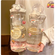 [MissMe] Ready Stock Large Capacity Water Bottle Sports Water Bottle 1500cc Water Bottle Scale Water