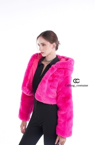 CALLING_COSTUME Set 2 pieces (เสื้อ+กางเกง)(CL341) Coat (โค้ชเฟอร์มีฮู้ด) (CL342)