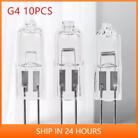 10PCS 12V 5W 10W 20W 35W 50W G4 Light Bulbs Inserted Beads Crystal Lamp Halogen Lamps Indoor Lightin