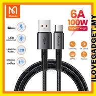 Mcdodo CA3590 100W 6A Max Super Fast Charging USB To TypeC Data Cable For iP Android Mobile Tablet N