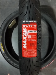 Ban Maxxis Extramaxx 100 / 80 -17 Tubeless M6233W ninja vixion gratis pentil ORIGINAL BARU