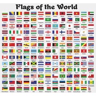 NEW Flags of the World Decorative Educational Poster Print