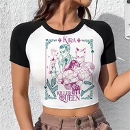 Cropped Top - Teen Baddie Grunge Manga Style for Summer Parties