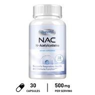 Buporai NAC Supplement N-Acetylcysteine 120 Capsules Supports Respiratory Health and Immune Function