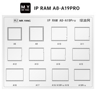 RAM A8A17 anti-smudge net used to locate UV glue to create IC pins on MR.YANG peeling circuit boards