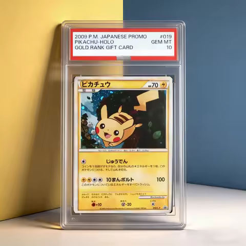 DIY Proxy PTCG Graded Collection Card JAPANESE PICHU PROMO GEM MT 10 POINTS Card Anime Hobbies Game 