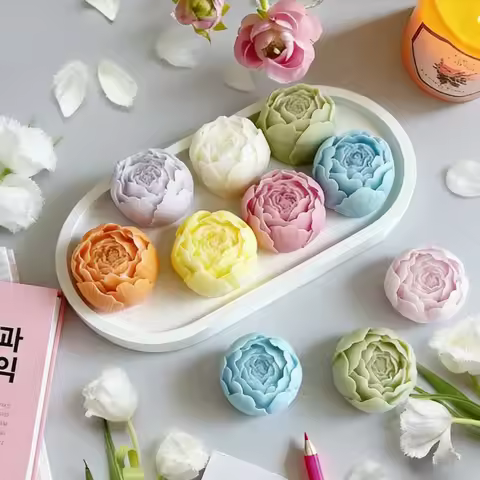 3D Floral Rose Silicone Candle Moulds: DIY Rose-Scented Candle Making Materials and Supplies