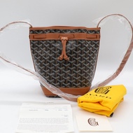 Goyard 戈雅 PEFLOT 棕色 束繩水桶包
