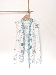 Cardigan Batik Tanpa Lengan Wanita Modern Vest Outer Batik Vest Cardi Long Outer Batik Modern Cardig