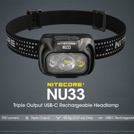 NITECORE NU33 Headlamp 700 Lumens 2000mAh Li-ion Light aluminium alloy USB-C Rechargeable Headlight Torch Built-in Battery headlight Headlamp