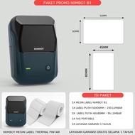 Printer Label NIIMBOT B1: Bluetooth Portable 203DPI HD Auto-Cutting - Buat Stiker Label Apa Saja Has