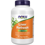 NOW Foods Supplements, Liver Refresh™ with Milk Thistle Extract and unique Herb-Enzyme blend, 180 Ve