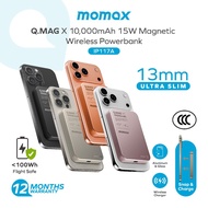 [CCC Certified] Momax 117A / 136 Qi2 Q.MAG X1 10,000mAh 15W Magnetic Wireless Powerbank | Ultra Slim