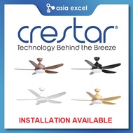 CRESTAR AIRIS+ BLACK/WHITE/WALNUT WOOD/MAPLE WOOD 5 BLADE 50/56 INCH SMART CEILING FAN WITH LED LIGHT AND REMOTE CONTROL