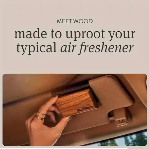 Car Air Freshener Wooden Deodorizer Vehicle Odor Remover Auto Scent Diffuser Long-Lasting Car Freshe