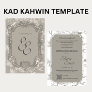 Kad Kahwin Design Digital Canva Template | Digital Wedding Invitation Design Template Canva