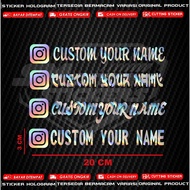 NEW CUSTOM HOLOGRAM STICKER NAME VARIATION FONT CUTTING STICKER