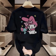 NOHLE Cartoon anime print tshirt for woman white tshirt for woman oversized 11026