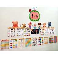 【Ready Stock】Toys kid ♙✐A4 LAMINATED CHART - ALPHABET, SHAPES, COLORS, NUMBERS, ANIMALS, ABAKADA, MO
