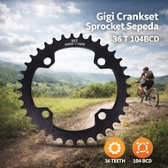 BIKE MOTSUV Gear Crankset Sprocket Bicycle Aluminum Alloy T6 34T - 104BCD