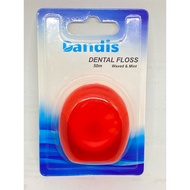 Dandis Dental floss waxed mint 50 m. 4 Cartridges Per Case