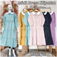 Midi Dres Kliyatsa Polos, Dress Midi Mat.shakila, Dres Midi Panjang