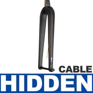 Txma ตะเกียบหน้าจักรยานกรวดเรียว FK-020คาร์บอนไฟเบอร์ส้อมกรวด OG-EVKIN ฟอร์กจักรยานสีดำด้าน700C X 55