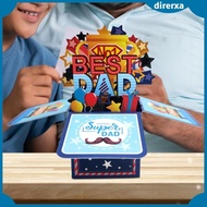 [Direrxa] 3D FatherS Day Card Handmade with Message Note Happy Fathers Day Card