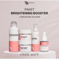LS SKINCARE NEW BOOSTER GLOWING PACKAGE + ORIGINAL BPOM DNASALMON SERUM