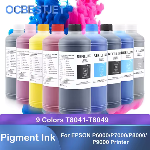 T8041 T8049 High Quality 1000ML Pigment Ink 9 Colors For Epson P6000 P7000 P8000 P9000 Printer