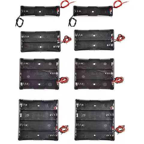 3pcs 18650 Battery Holder with Wire 3.7V,7.4V, 11.1V, 14.8V 18650 Battery Holder Box for Battery sto