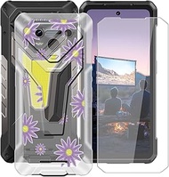 for Ulefone Armor 34 Pro Case with 1 x Tempered Glass Screen Protector, Soft TPU Shockproof X Anti-S