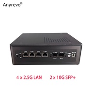 built in fan Mini Soft Router with Intel Core i3-1215U / i3-1315U / i5 1245U / 4 X 2.5G LAN 2 X 10G