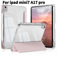 Flip Clear Acrylic Case for iPad mini7 A17 Pro mini6 8.3" mini 4th 5th 6th 7th mini 7.9 gen5 Gen4 Ge