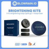 Bromen Brightening Kits - Brightening Soap Kits Travel (Contents: 3 pcs @20gr + Soapcase)
