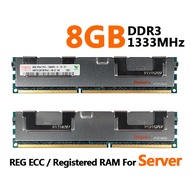 HYNIX Memory RAM DDR3 4GB 8GB 16GB 1333MHz หน่วยความจำเซิร์ฟเวอร์ PC3-10600R 240Pin REG ECC DDR3 RAM