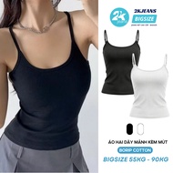 Borip Cotton Bodycon Slim 2-Piece Shirt with Embellished Chest Pad 2KJeans_Bigsize AT9051