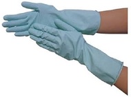 Okamoto OK1GM Fluffy Soft Natural Rubber Gloves, Green, M