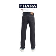 Hara jeans Original Straight Fit กางเกงยีนส์ สีดำ ปักด้ายเทา (เลือกไซส์ได้) G03022 31 One