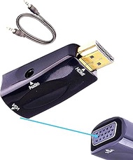 HDMI to VGA Adapter VGA Female to HDMI Male Gold Plated 1080P Connector Converter with 3.5mm Audio J
