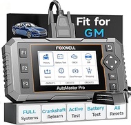 FOXWELL NT510 Pro fit for GM Scan Tool, 2-in-1 OBD2 Scanner & 12V Battery Tester, All Systems Diagno
