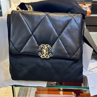 Chanel 19 30cm 黑金 全新