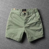 Casual Shorts Men's Trendy Slim-fit Solid Color Three-point Quarter Shorts Men's Summer 3-point 4-po