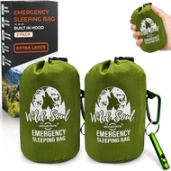 Bivy Sack Emergency Sleeping Bag – XL Waterproof Survival Sleeping Bag with Emergency Whistle, Built