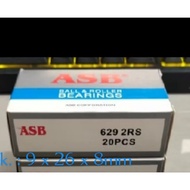 Bearing 629 2RS Laher Klaher Ball Bearing ASB 629 Rubber Cap