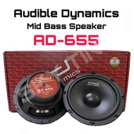 Audible Dynamics AD655 6.5" Mid Bass Speaker 4 OHM
