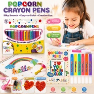 12/6Pcs Popcorn Crayon Set – Silky Smooth Easy-to-Color DIY Drawing Markers for Kids Notebook Card M